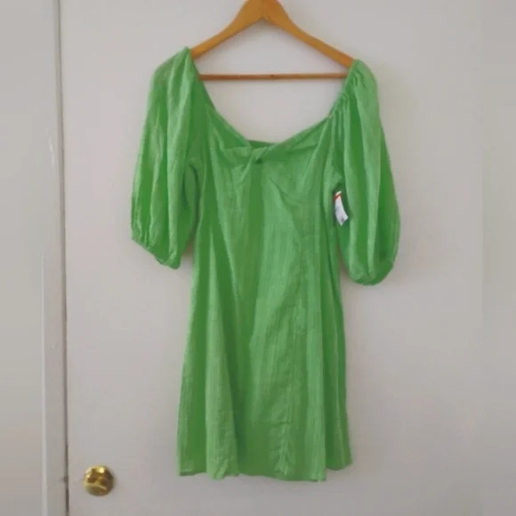 Billabong Sol Puff Sleeve Mini Dress. Size M - Picture 3 of 16